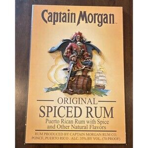 Captain Morgan Original Spiced Rum 3D Raised Pirate Wall Advertising Sign
